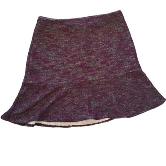 GAP Purple Gray Flutter Skirt Boucle Size 10 - Picture 1 of 6